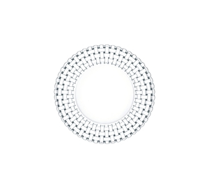 NACHTMANN Bossa Nova Plate - large, 32cm | 12.598in filled with a drink on a white background