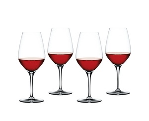 SPIEGELAU Authentis Red Wine filled with a drink on a white background