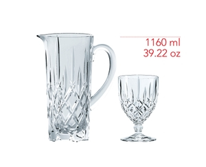 NACHTMANN Noblesse Pitcher Set filled with a drink on a white background