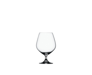 SPIEGELAU Special Glasses Brandy filled with a drink on a white background