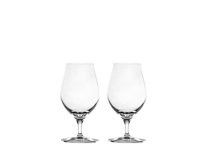 SPIEGELAU Craft Beer Glasses Barrel Aged Beer filled with a drink on a white background