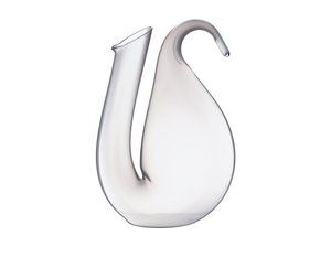 RIEDEL Ayam Decanter - grigio filled with a drink on a white background
