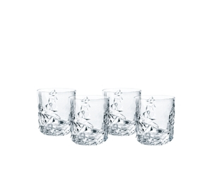 NACHTMANN Sculpture Whisky Tumbler filled with a drink on a white background