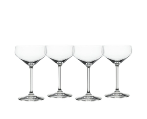 SPIEGELAU Style Coupette filled with a drink on a white background