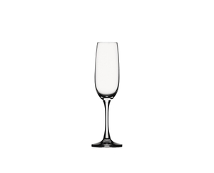 SPIEGELAU Soiree Champagne Flute filled with a drink on a white background
