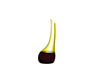 RIEDEL Decanter Cornetto Confetti - yellow filled with a drink on a white background