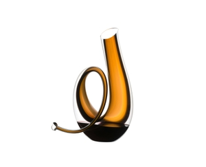 RIEDEL Horn Decanter filled with a drink on a white background