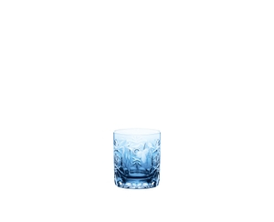 NACHTMANN Traube Whisky Tumbler - aquamarine filled with a drink on a white background