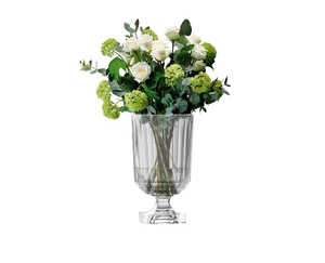 NACHTMANN Minerva Footed Vase - 31.5cm | 12.4in filled with a drink on a white background