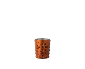 NACHTMANN Punk Whisky Tumbler - copper filled with a drink on a white background