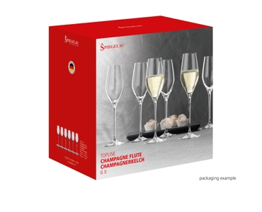 SPIEGELAU Topline Champagne flute in the packaging