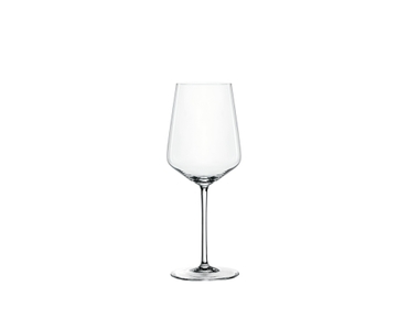 SPIEGELAU Style White Wine filled with a drink on a white background