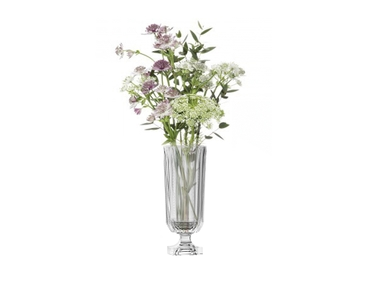 NACHTMANN Minerva Footed Vase, 40.3cm | 15.866in filled with a drink on a white background
