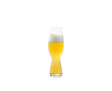 SPIEGELAU Craft Beer Glasses Craft Pils filled with a drink on a white background