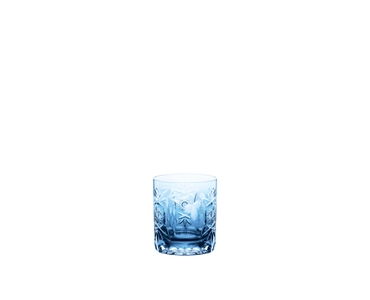 NACHTMANN Traube Whisky Tumbler - aquamarine filled with a drink on a white background