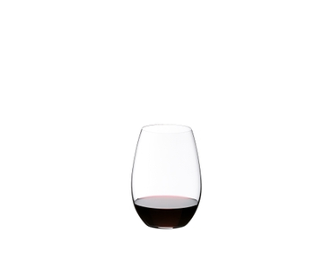 RIEDEL O Wine Tumbler Syrah/Shiraz filled with a drink on a white background
