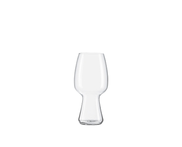 SPIEGELAU Craft Beer Glasses Stout filled with a drink on a white background