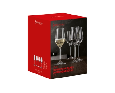SPIEGELAU Style Champagne Glass in the packaging