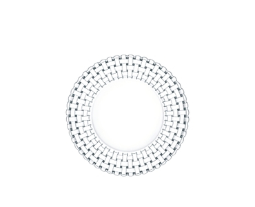 NACHTMANN Bossa Nova Plate - large, 32cm | 12.598in filled with a drink on a white background