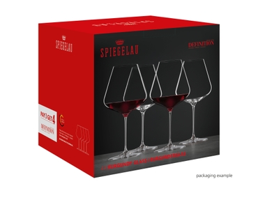 SPIEGELAU Definition Burgundy Glass in the packaging