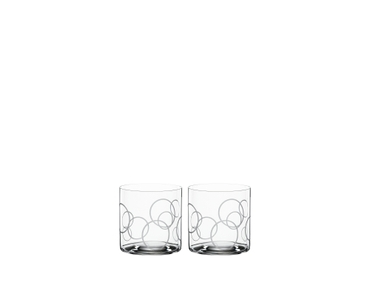 SPIEGELAU Signature Drinks Soft Drink Tumbler, circles filled with a drink on a white background