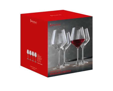 SPIEGELAU Lifestyle Burgundy Glass in the packaging