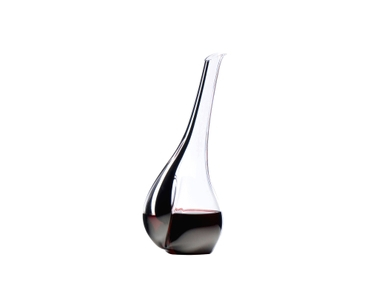 RIEDEL Black Tie Touch Decanter filled with a drink on a white background