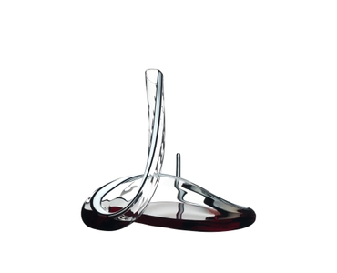 RIEDEL Mamba Fatto A Mano Decanter filled with a drink on a white background