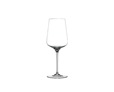 SPIEGELAU Hybrid Red Wine Glass filled with a drink on a white background