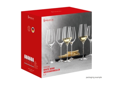 SPIEGELAU Topline White Wine Glass in the packaging
