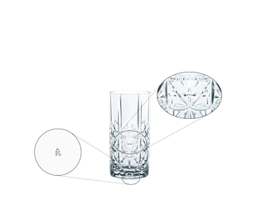 Longdrinkglas mit Kreuzmuster - variant-extra-98232-3