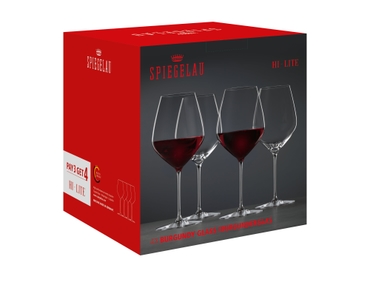 SPIEGELAU Hi-Lite Burgundy Glass in the packaging