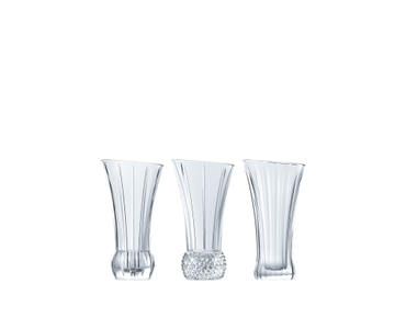 NACHTMANN Spring Table Vases - 13.6cm | 5.354in filled with a drink on a white background