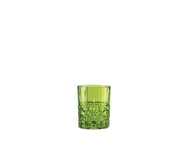 NACHTMANN Highland Tumbler - reseda filled with a drink on a white background