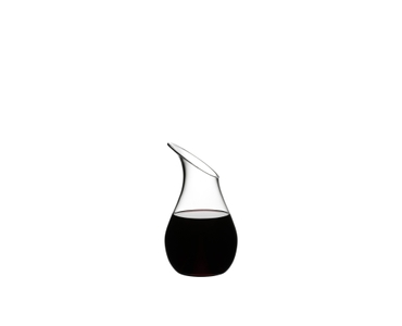 RIEDEL O Single Decanter filled with a drink on a white background
