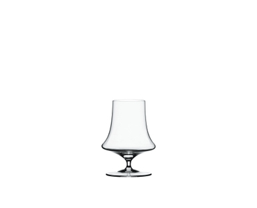 SPIEGELAU Willsberger Anniversary Whisky Glass filled with a drink on a white background