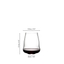 The whole SL RIEDEL Stemless Wings range lined up on a grey background. 