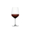 SPIEGELAU Style Red Wine Glass filled with a drink on a white background