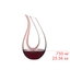 RIEDEL Amadeo Decanter - rosa filled with a drink on a white background