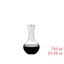 RIEDEL Performance Decanter filled with a drink on a white background