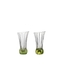 NACHTMANN Spring Vase - lime filled with a drink on a white background