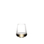 RIEDEL SL Wings To Fly Riesling/Sauvignon/Champagne Glass filled with a drink on a white background