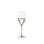 SPIEGELAU Special Glasses Prosecco filled with a drink on a white background