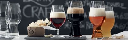 SPIEGELAU Craft Beer Glasses lined up