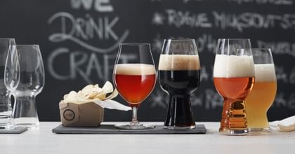 SPIEGELAU beer glasses lined up on a table