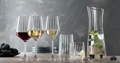 Spiegelau glasses on table top