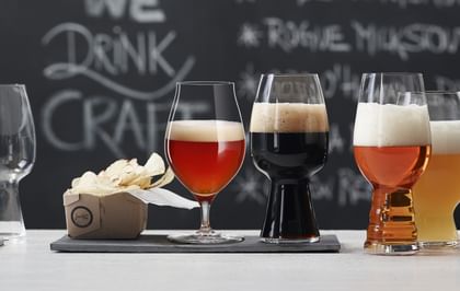 SPIEGELAU beer glasses lined up on a table