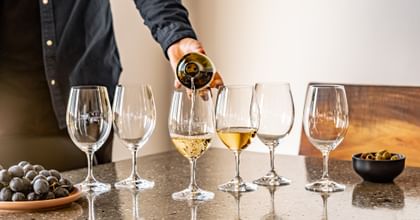 RIEDEL Ouverture glasses lined up