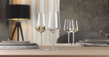 wine glasses on table
