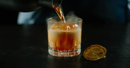 halloween cocktail in glass